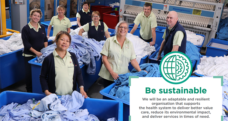  Be sustainable. We will be an adaptable and resilient organisation that supports the health system to deliver better value care, reduce its environmental impact and deliver services in times of need.